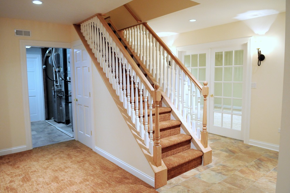 Transitional staircase photo in Chicago