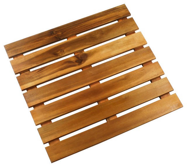 Acacia Wooden Shower Mat And Wood Bath Transitional Acacia Wooden Shower Mat And Wood Bath