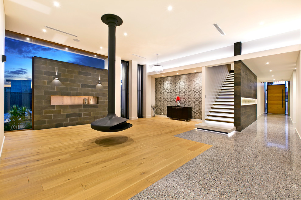 Design ideas for a contemporary entryway in Adelaide.