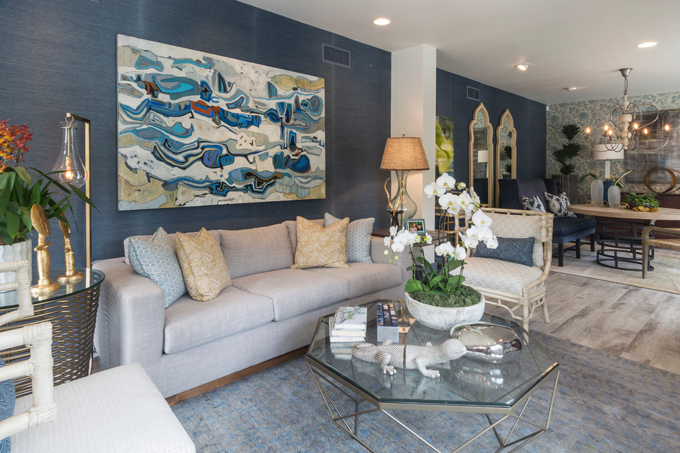Transitional living room photo in Los Angeles