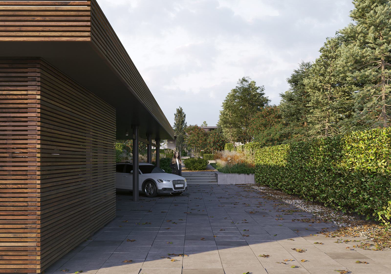 Сад на неудобной территории.