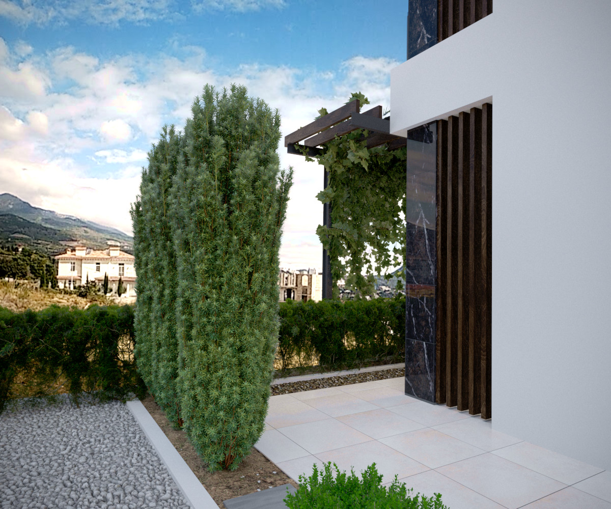 Проект благоустройства территории мини-отеля в Гурзуфе. Ландшафт