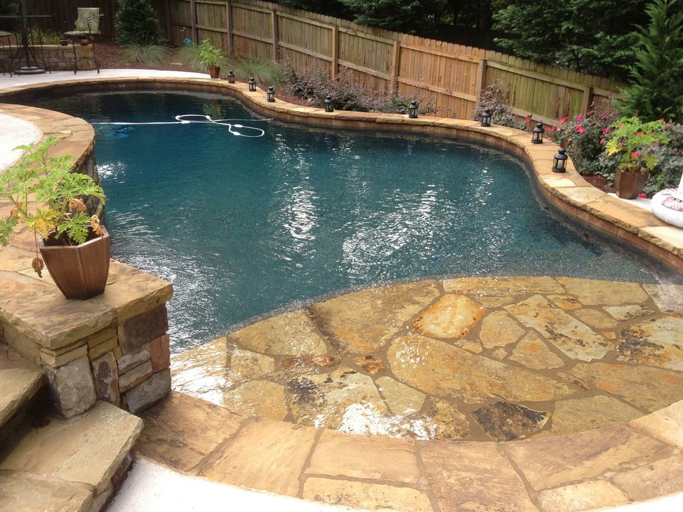 Handmade Ras Pool Rice Project - Sandy Springs - Traditional - Pool - Atlanta - by ...