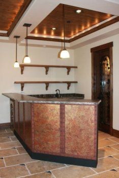 Mountain style home design photo in Orange County