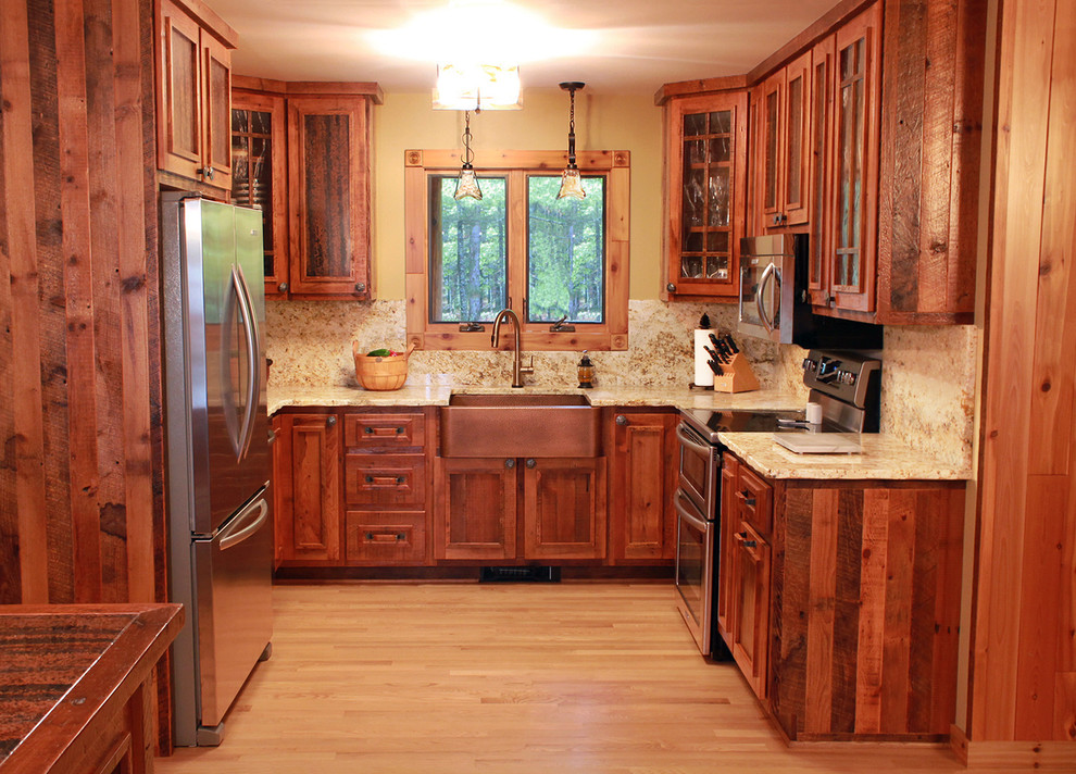 Birch Point Cabin - Kitchen Remodel Project - Rustic - Kitchen - Other ...