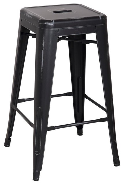 Oxford Metal Counter Stool Set Of 4 Bar Stools And Oxford Metal Counter Stool Set Of 4 Distressed Black