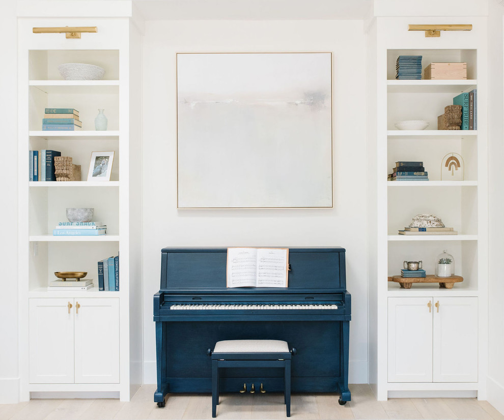 Inspiration for a transitional family room remodel in San Francisco