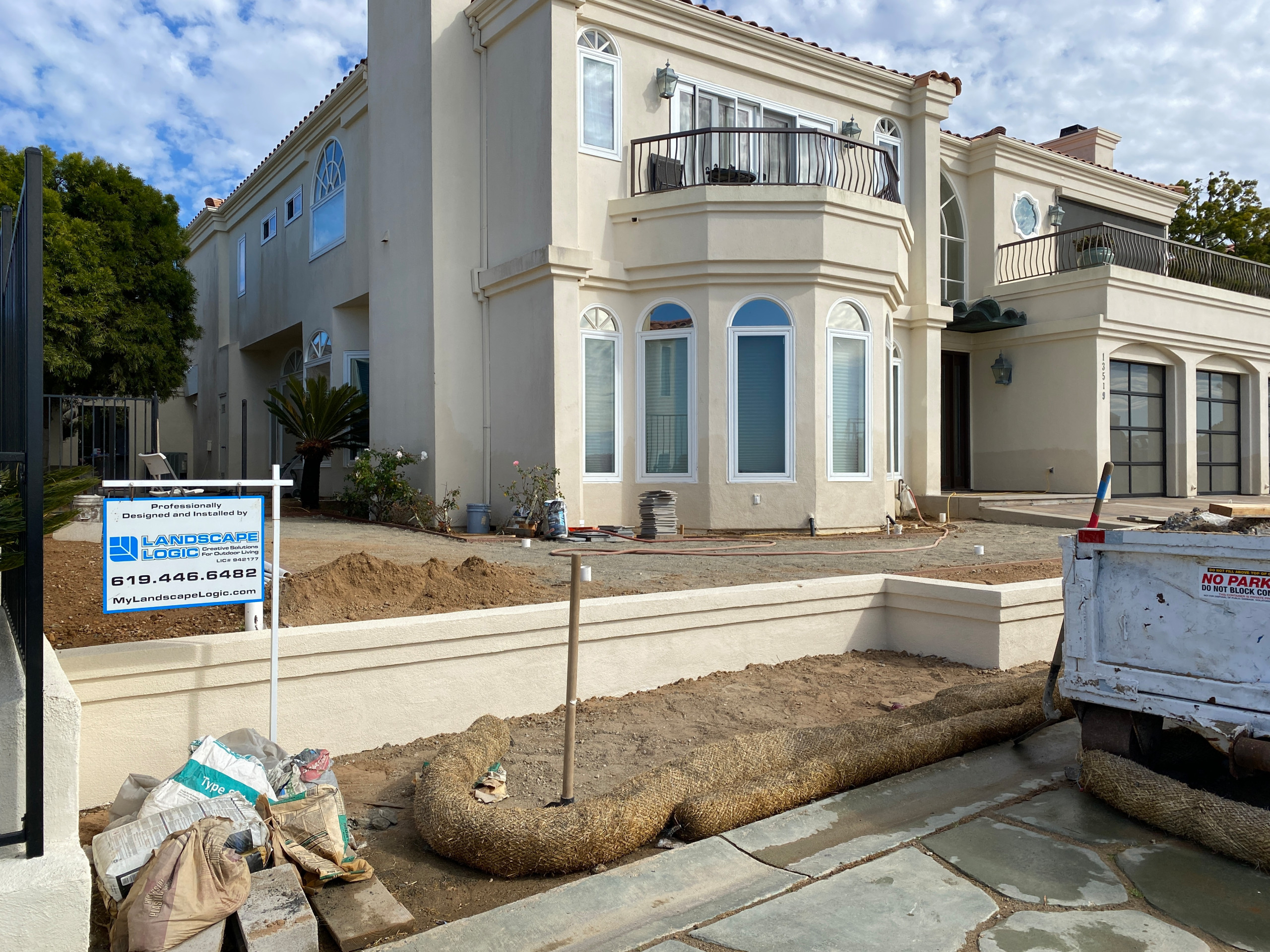 Stucco Front Wall Complete in Del Mar