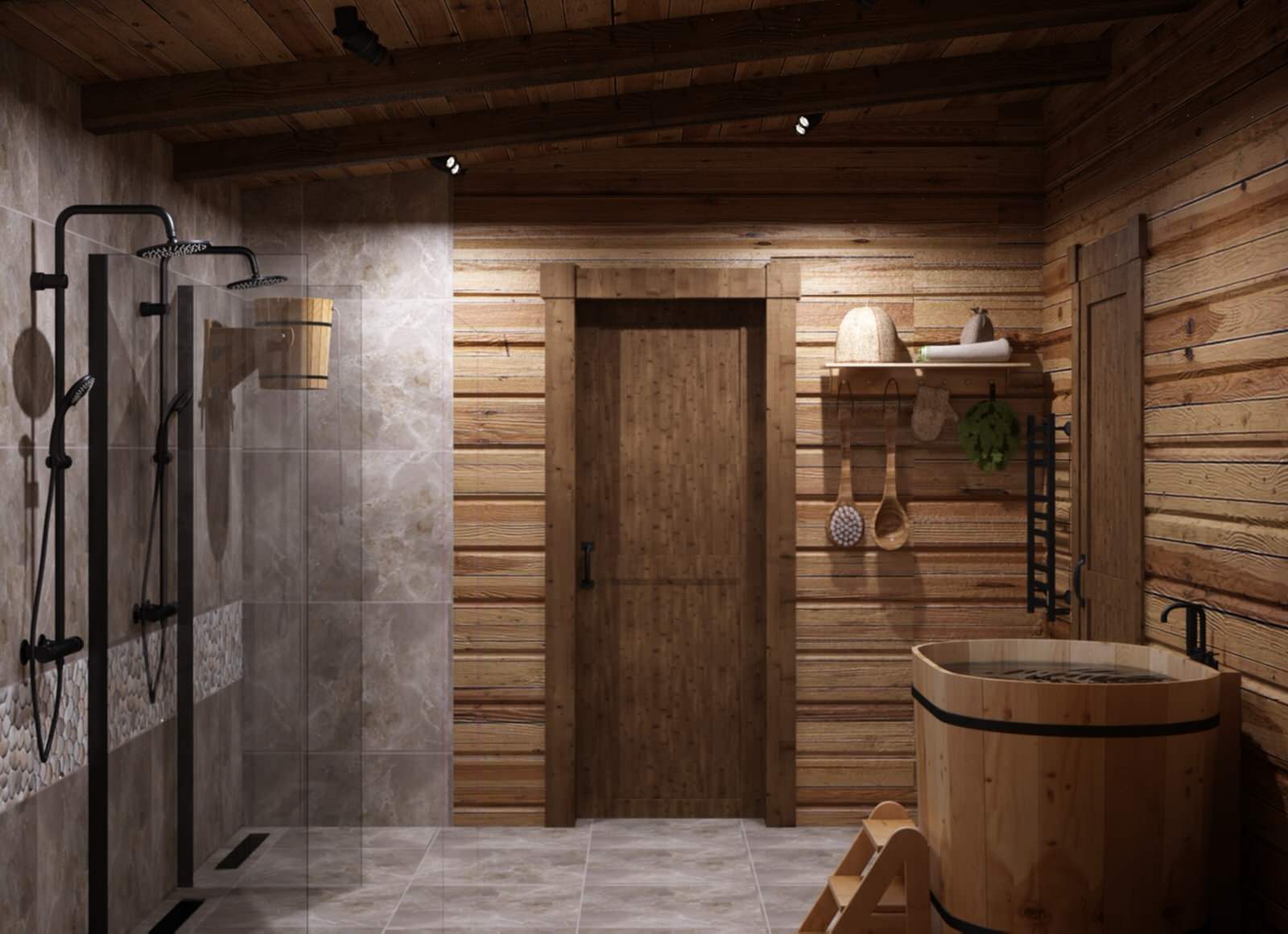 Баня в стиле Шале