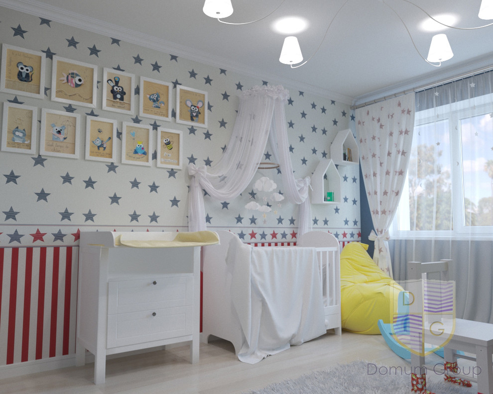Детская комната для новородженного и ребенка чуть старшего