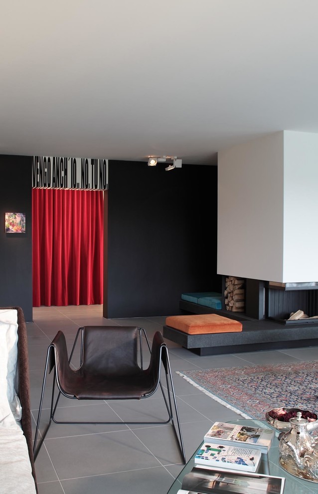 This is an example of a contemporary living room in Stuttgart.