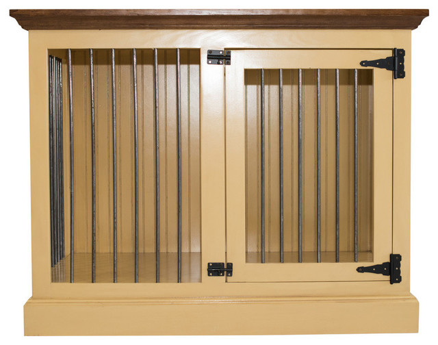 35x44.5x25 Single Dog Crate Credenza Transitional Dog Kennels And Crates by Eagle