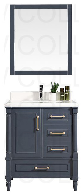 30 In W X 22 D Aberdeen Vanity Hale Navy Blue With 4cm Aberdeen Vanity In Hale Navy Blue