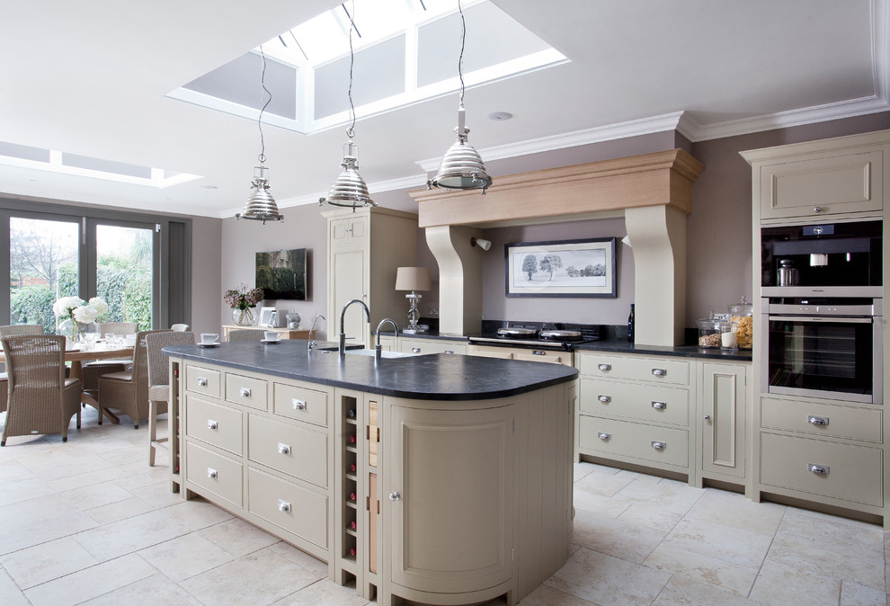 Design ideas for a transitional kitchen in Dublin.