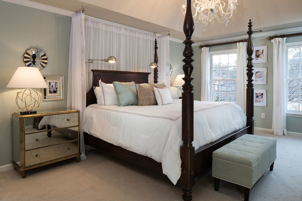 This is an example of a contemporary bedroom in Atlanta.