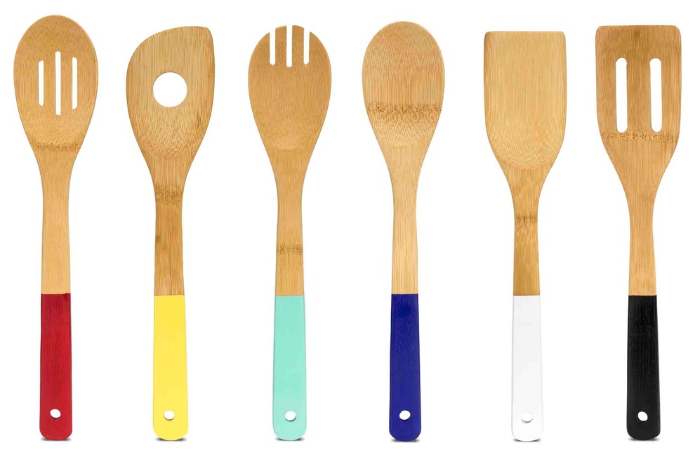 6 Piece Bamboo Kitchen Tool Set Modern Cooking Utensil Sets By   Home Design 