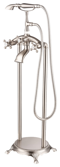 Vanity Art Freestanding Tub Faucet Brushed Nickel Traditional Tub And Shower Faucet Sets By Vanity Art Llc Houzz