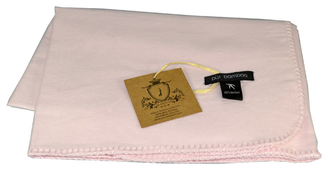 Bamboo Baby Blanket, Baby Pink