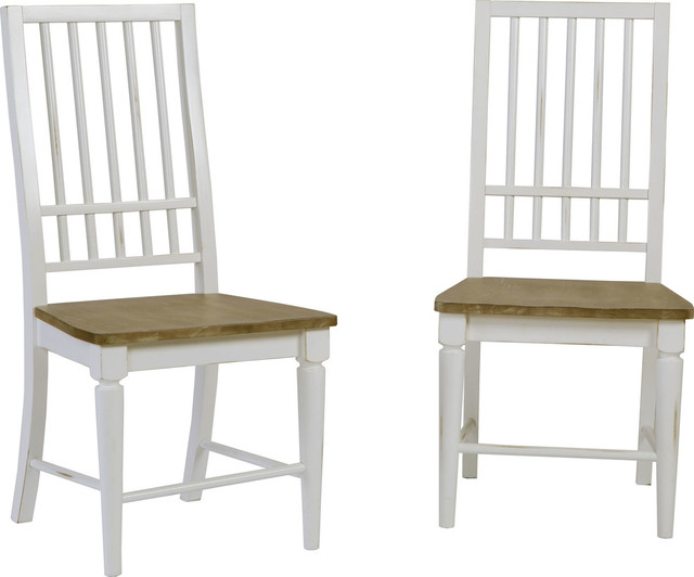 Shutters Dining Chairs Set Of 2 Farmhouse By Shutters Dining Chairs Set Of 2 Light Oak Distressed White
