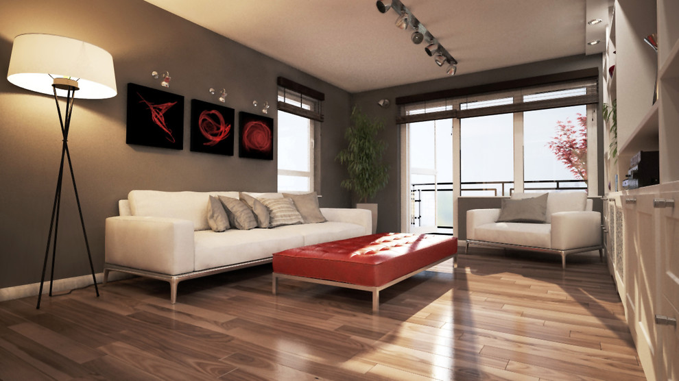 Inspiration for a contemporary living room in West Midlands.