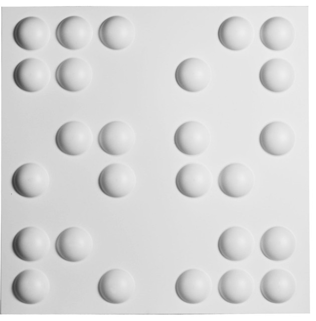 19 5/8"W x 19 5/8"H Emery EnduraWall Decorative 3D Wall Panel, White
