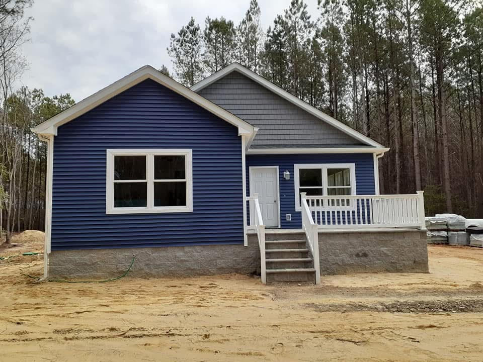 blue home