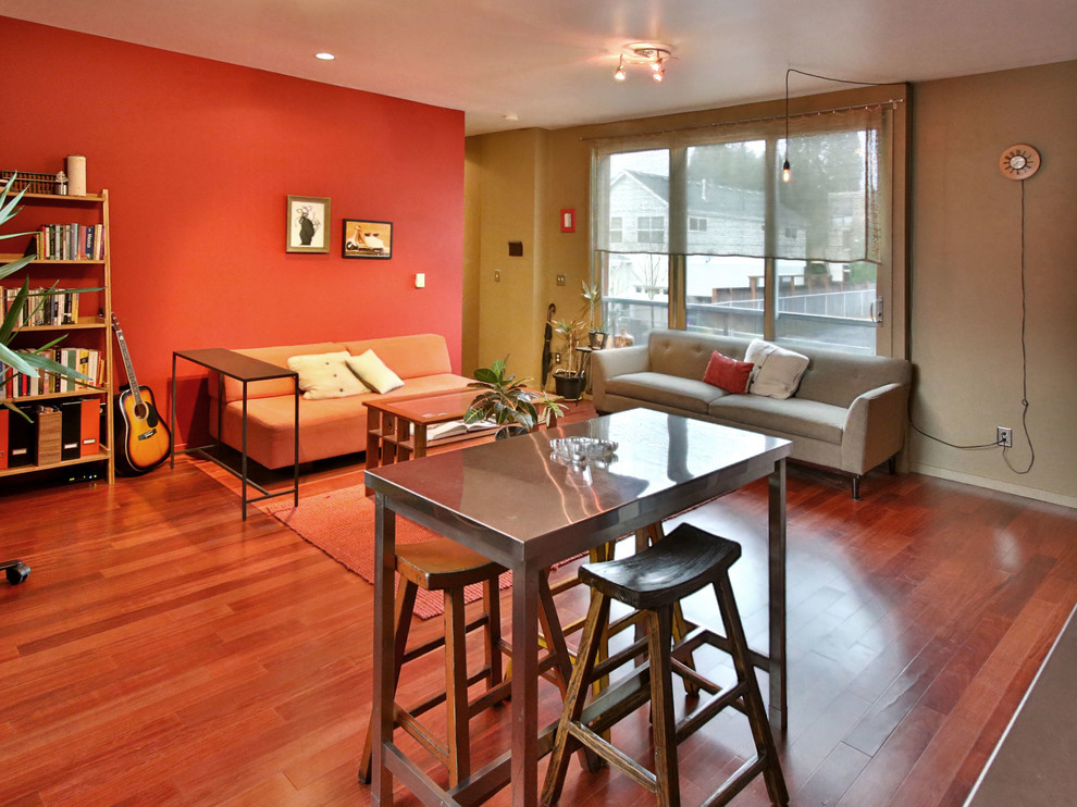 Inspiration for a contemporary living room remodel in Portland