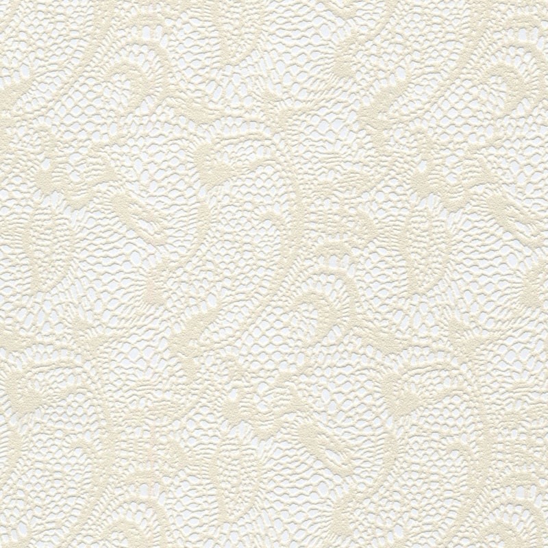 Astek Shadows on the Wall Cream Floral Swirls on Silver Wallpaper