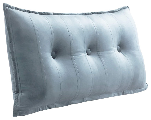 WOWMAX Button Tufted Bed Rest Body Positioning Pillow Headboard Cushion