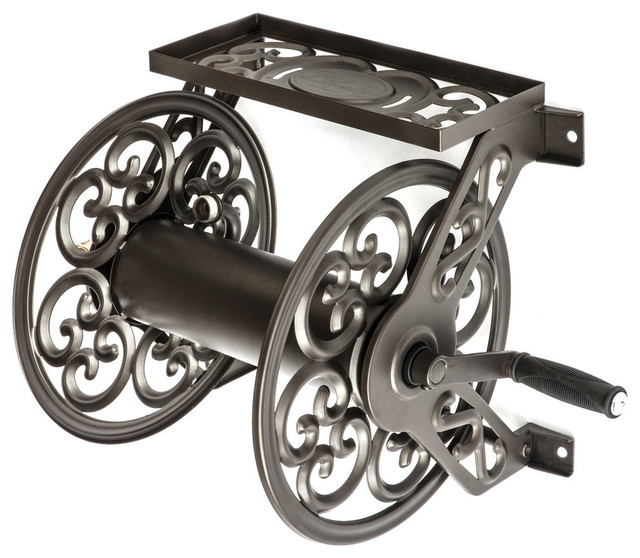 Liberty Garden Rotating Hose Wheel Mediterranean Garden Hose Reels by Emery Jensen
