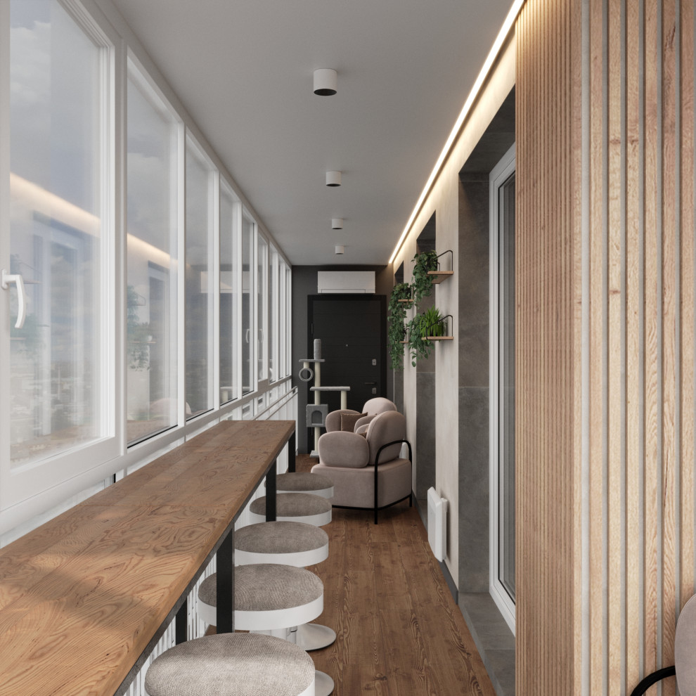 Дизайн квартиры в ЖК «Солярис» с большой лоджией