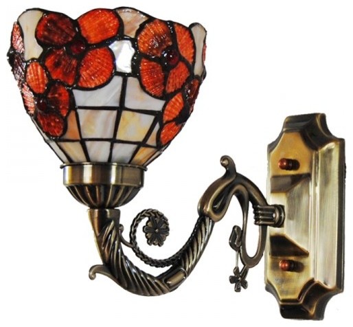 Tiffany Style Stained Glass Upward Wall Sconces