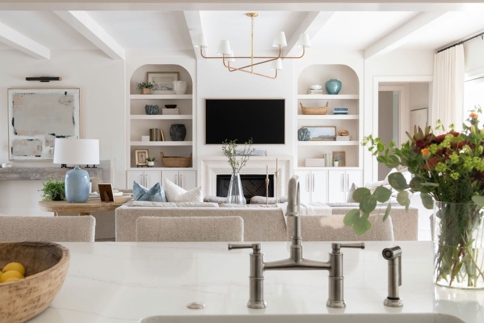 French Modern Estate - French Country - Living Room - Nashville - by ...