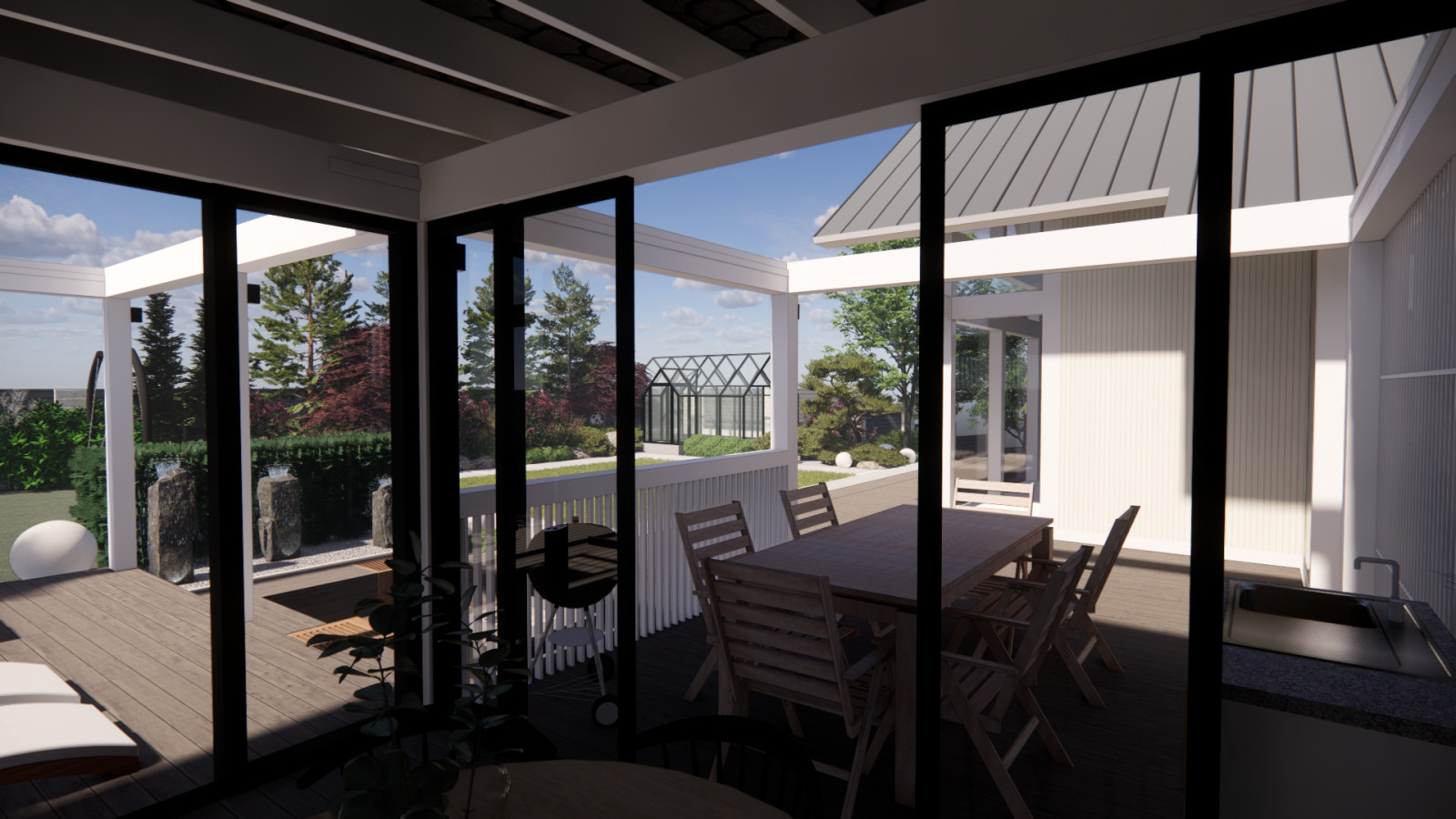 Вид из беседки