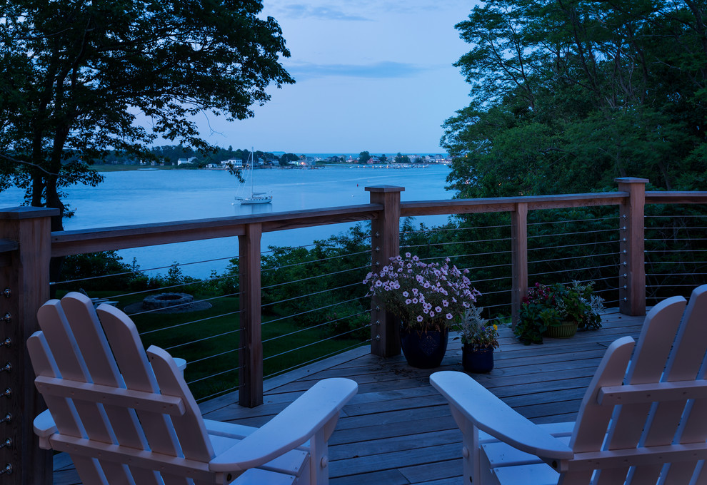 Inspiration for a beach style deck in Portland Maine.