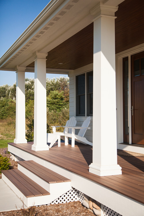 Size of porch columns width and depth? Thanks)