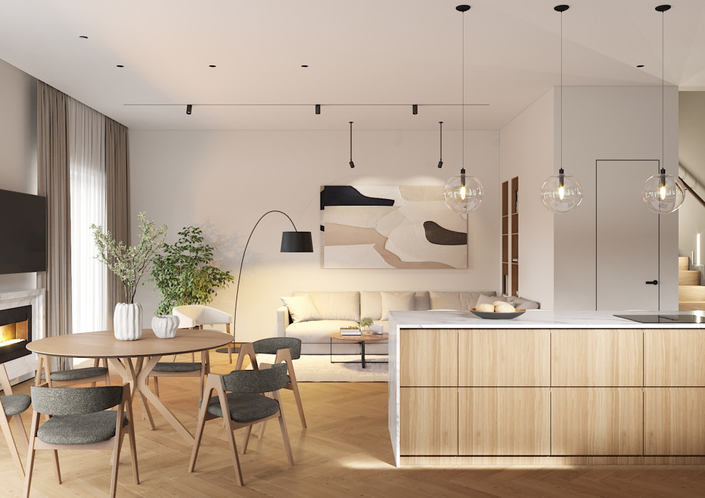 Дом с мансардой в современном стиле