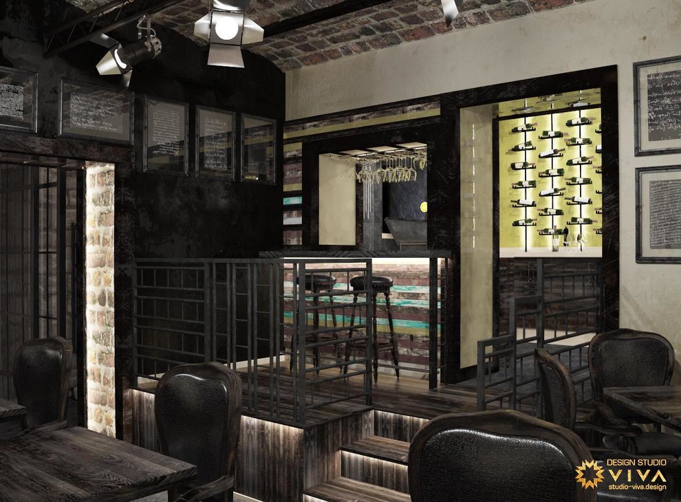 Дизайн-проект интерьера винного бара "Кюхельбекер" в Павловске, Санкт-Петербург.