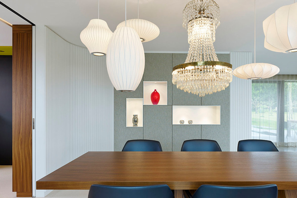 Inspiration for a large midcentury dining room in Stuttgart.