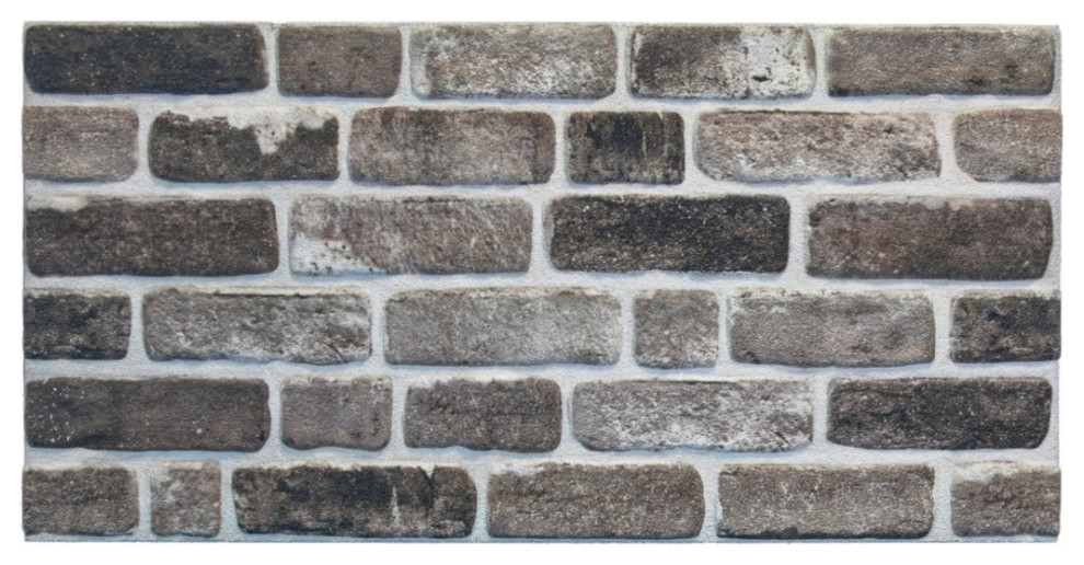 Faux Brick 3D Wall Panels, Set of 10, Covers 53 sq ft Modern Wall