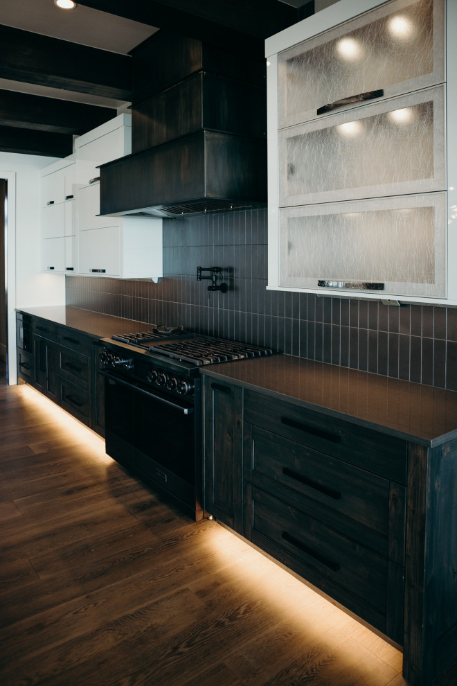 Mountain style kitchen photo in Denver