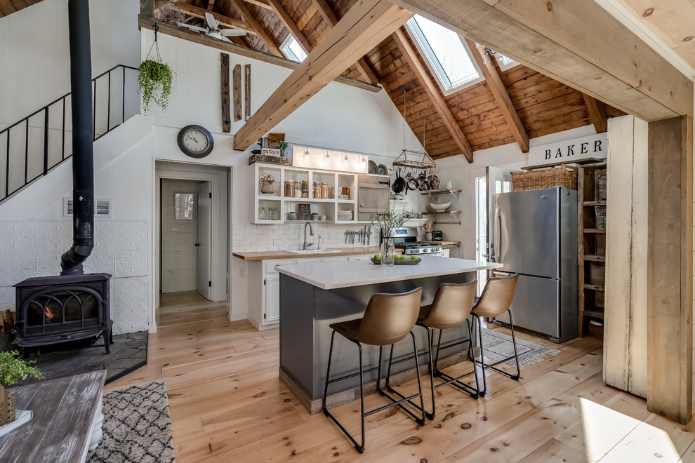 Modern Farmhouse in Hiram, Maine - Farmhouse - Kitchen - Portland Maine ...