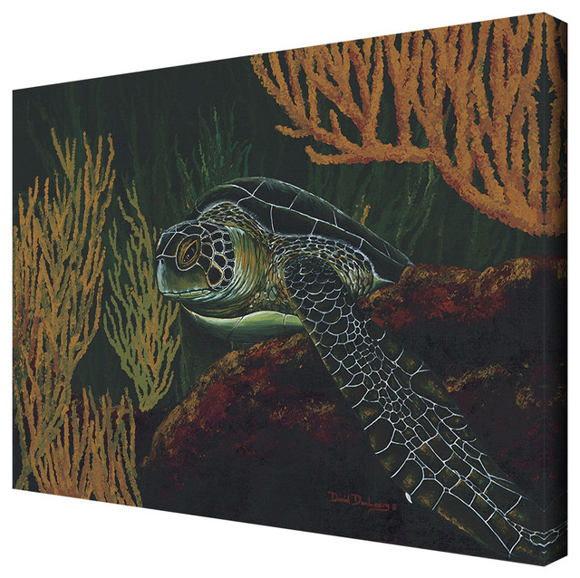 TROPICAL FISH CORAL REEF CASCADE CANVAS WALL ART PRINT PICTURE READY TO HANG