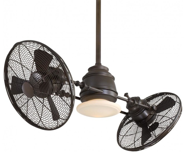 One Light Brushed Nickel And Chrome Ceiling Fan Traditional One Light Oil Rubbed Bronze Dual Motor Ceiling Fan