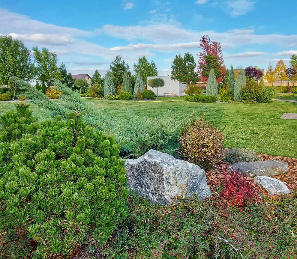 Ландшафтный дизайн-проект участка в пейзажном стиле.