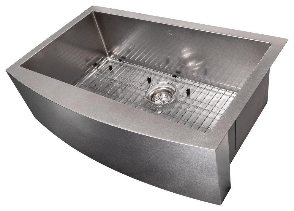33" Vail Apron Mount Kitchen Sink Fingerprint Resistant Stainless Steel Contemporary Kitchen