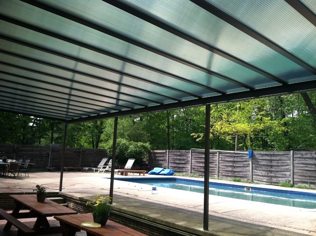 Patio Covers with Translucent Green Panels