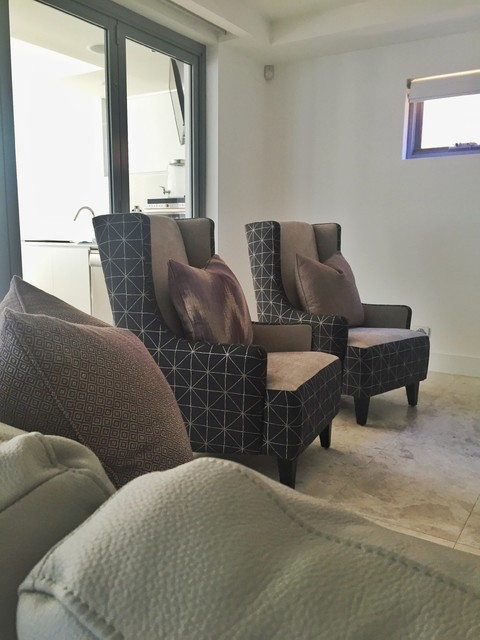 Strathfield South modern-vardagsrum
