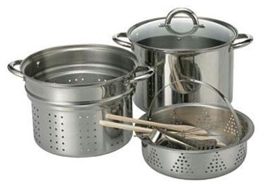 8-Piece Stainless Steel Pasta Pot Set