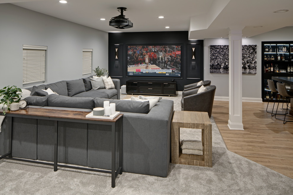 Ultimate Basement Remodel - Transitional - Basement - Chicago - by ...